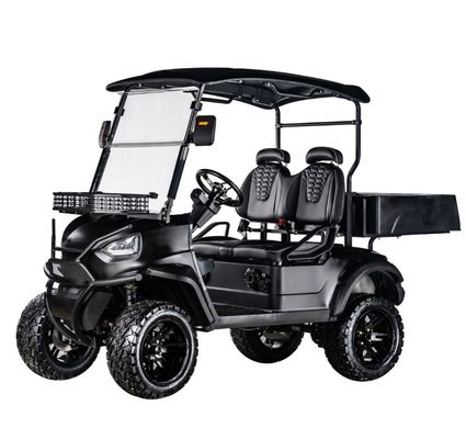 良い価格 400-500kg 制限重量 4人座 48V5KW ACモーター 電動ゴルフカート 貨物箱と前ドラム 後ドラムブレーキシステム オンライン